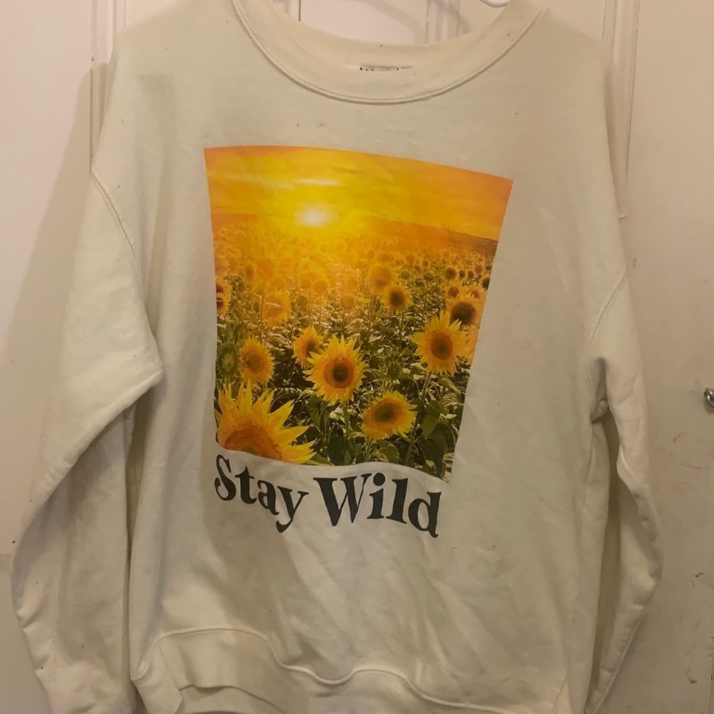 Teens/Womens sunflower crewneck sweatshirt